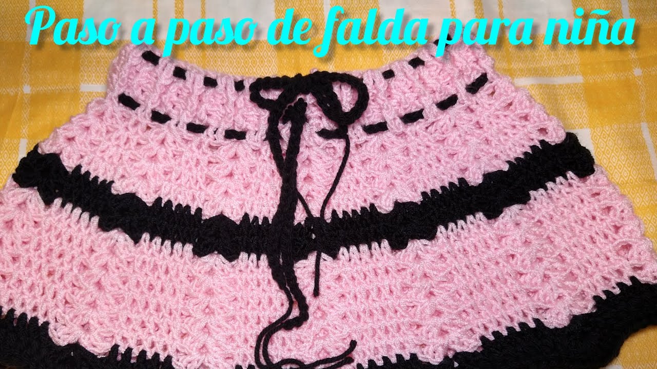 Falda tejida a crochet , para niña muy fácil de hacer🧶