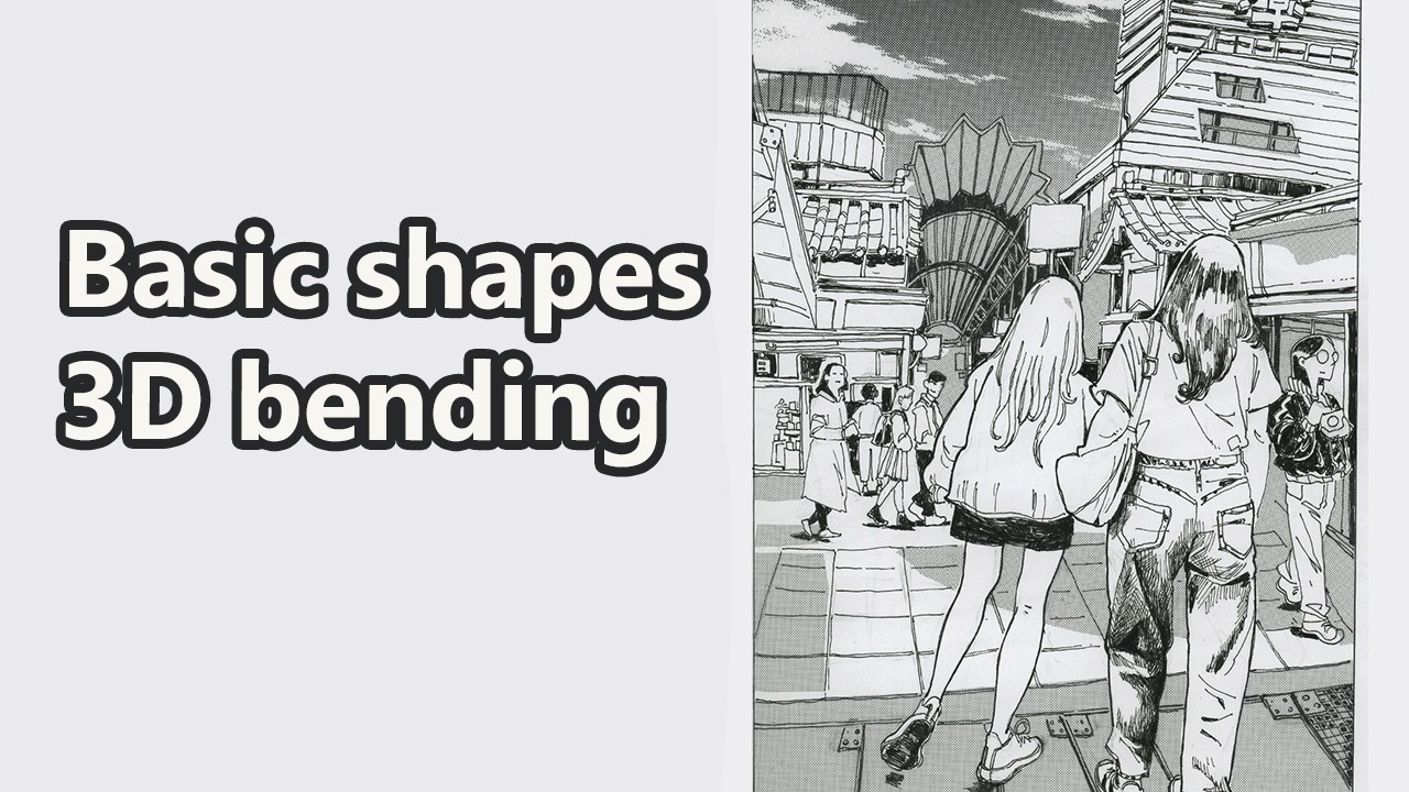 Bending 3D Shapes for Dynamic Drawings