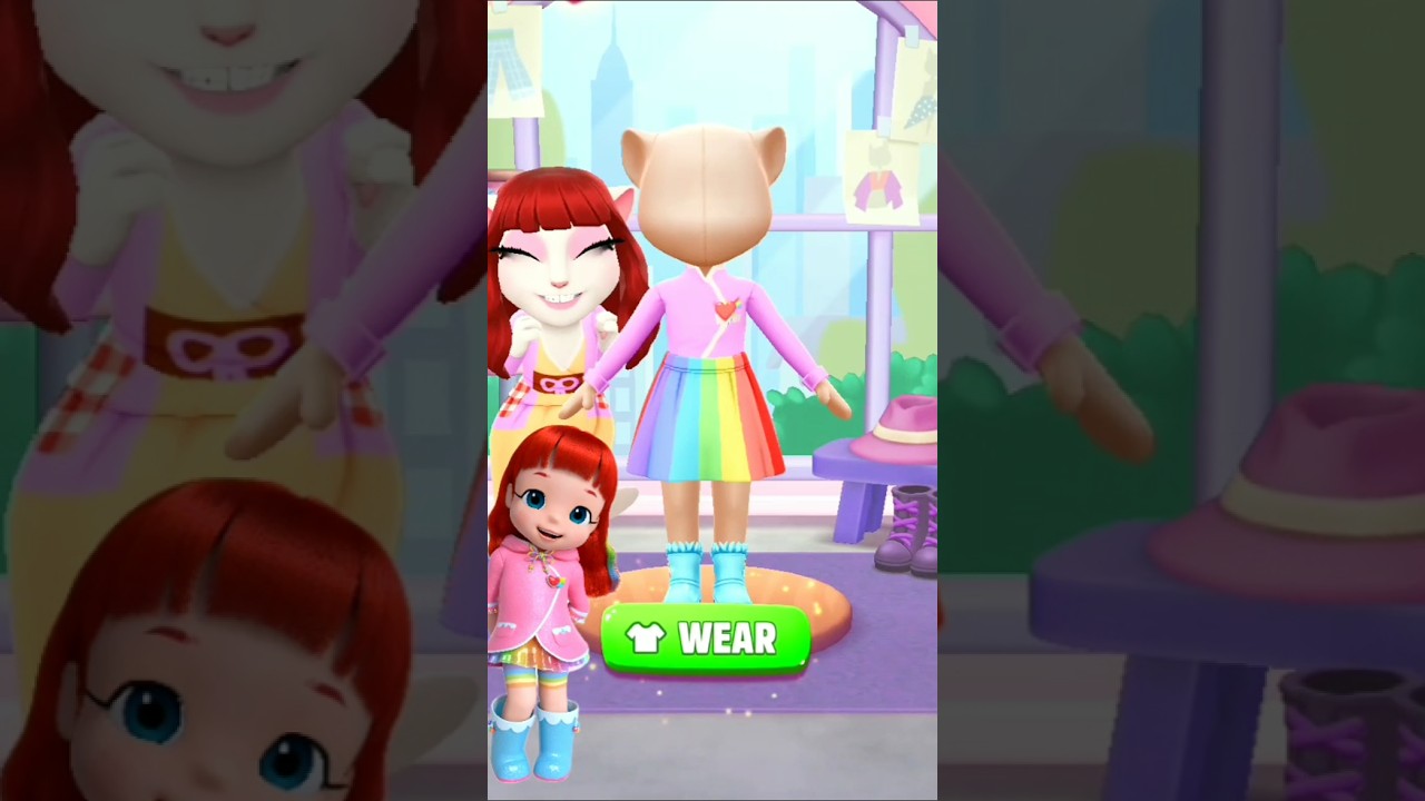 🌈Rainbow Ruby makeover by my talking angela 2💗✨🌈#cosplay #rainbowruby #shorts