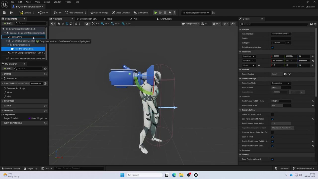 Learning How To Code Sprinting and Make The Camera Feel Smoother in Unreal Engine 5.6
