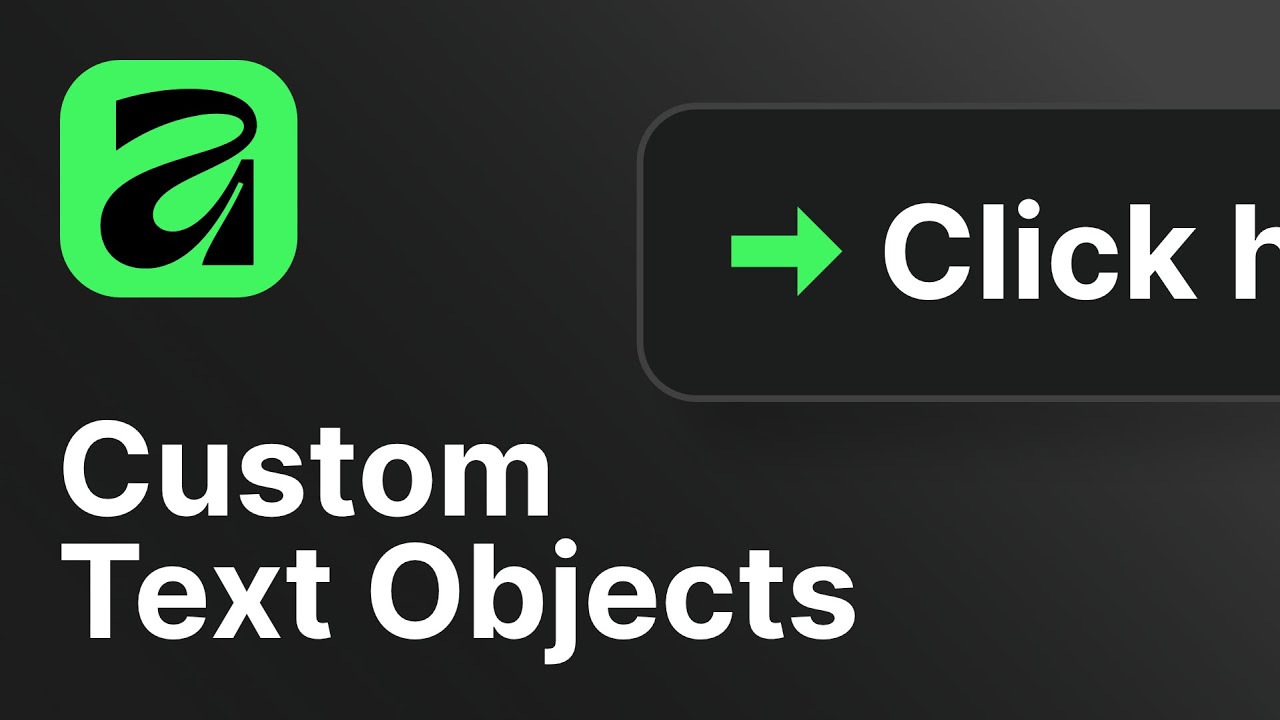 How to Add Custom Text Objects in Affinity 3
