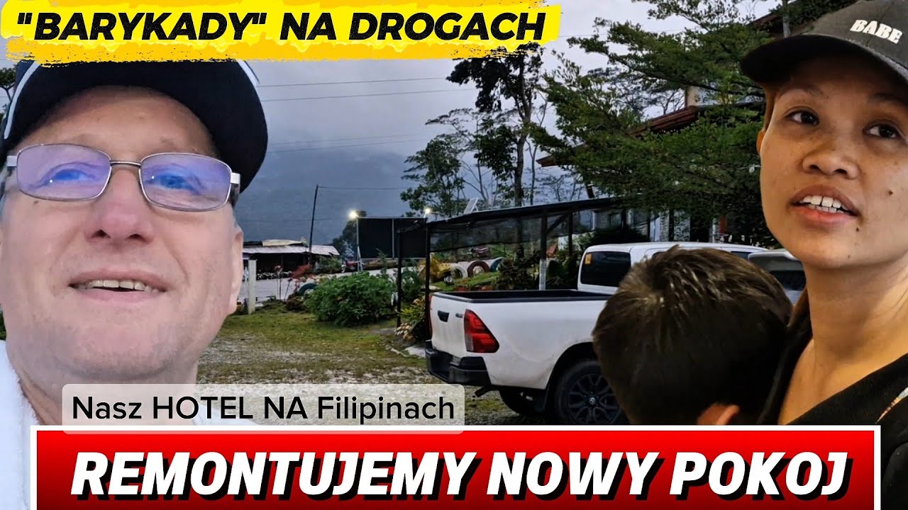 REMONT POKOJU W RESORCIE jedziemy  zobaczyc postepy.  NA DROGACH  WCIAZ ZAGRODY I  KONTROLE