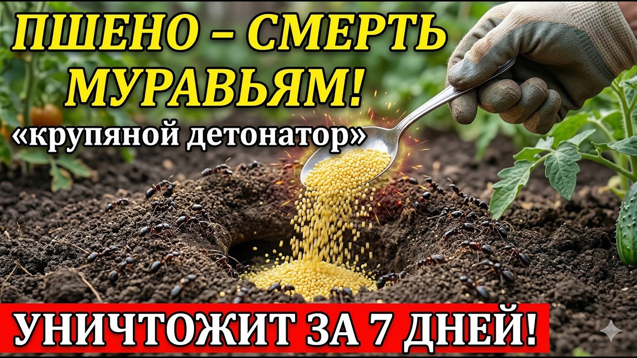 Пшено от муравьёв: «крупяной детонатор» уничтожает колонию за 7 дней