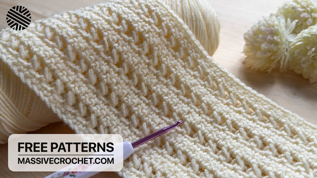 SUPER EASY Crochet Pattern for Beginners! 👌 Graceful Crochet Stitch for Scarf, Blanket & Sweater