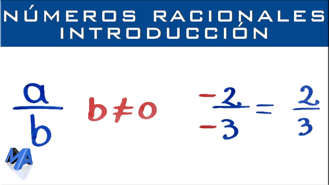 Introducción a los números racionales | fracciones positivas o negativas