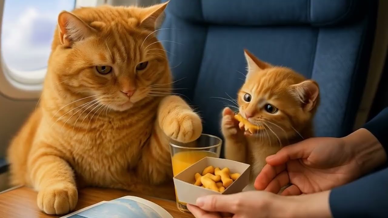 Cat and Kitten Playing and Relaxing Together 🧡 A Happy, Cozy Moment