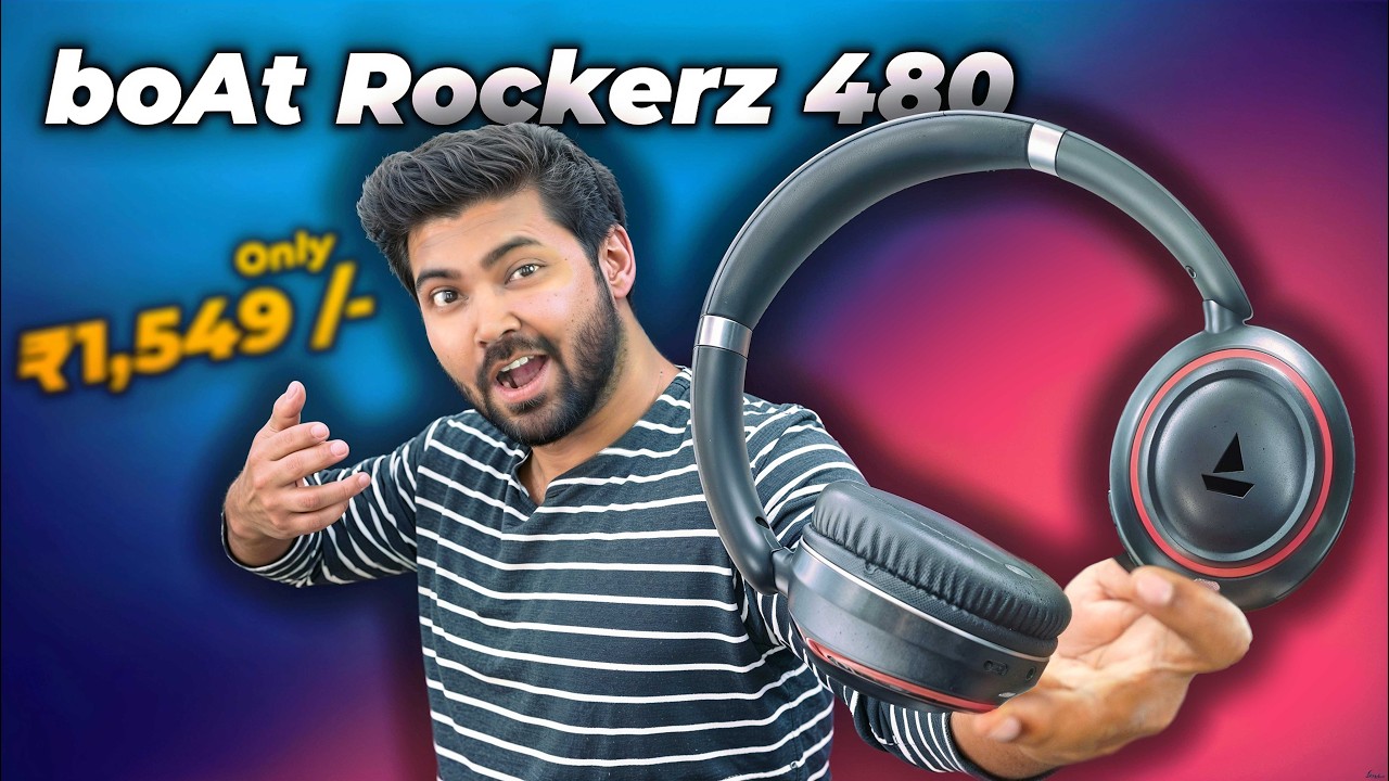 boAt Rockerz 480 RGB Wireless Headphones | ENx Clear Call Tech | App Support | Available on Flipkart