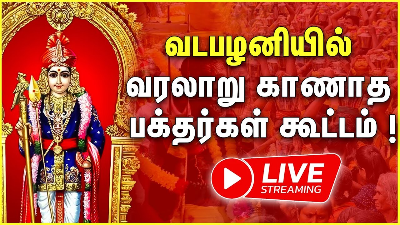 🔴LIVE : Thaiposam 2026 | தைப்பூசத் திருவிழா - சென்னை வடபழனியில் குவிந்த பக்தர்கள்