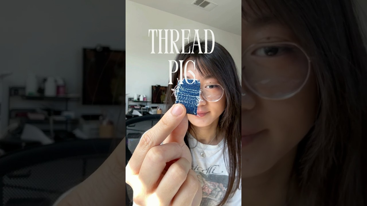 Thread Pigs!! 🐖 #sewingtips #sewing #zerowaste