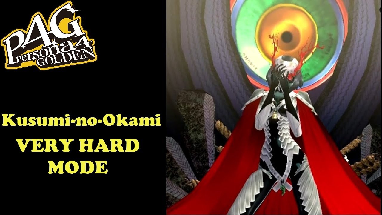 Persona 4 Golden PC | Kusumi-no-Okami Boss Fight VERY HARD MODE