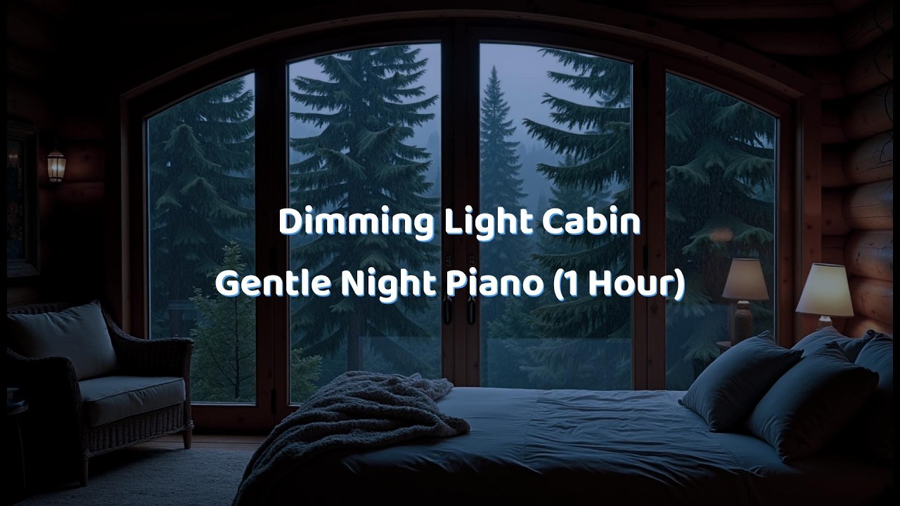 Dimming Light Cabin — Gentle Night Piano (1 Hour)