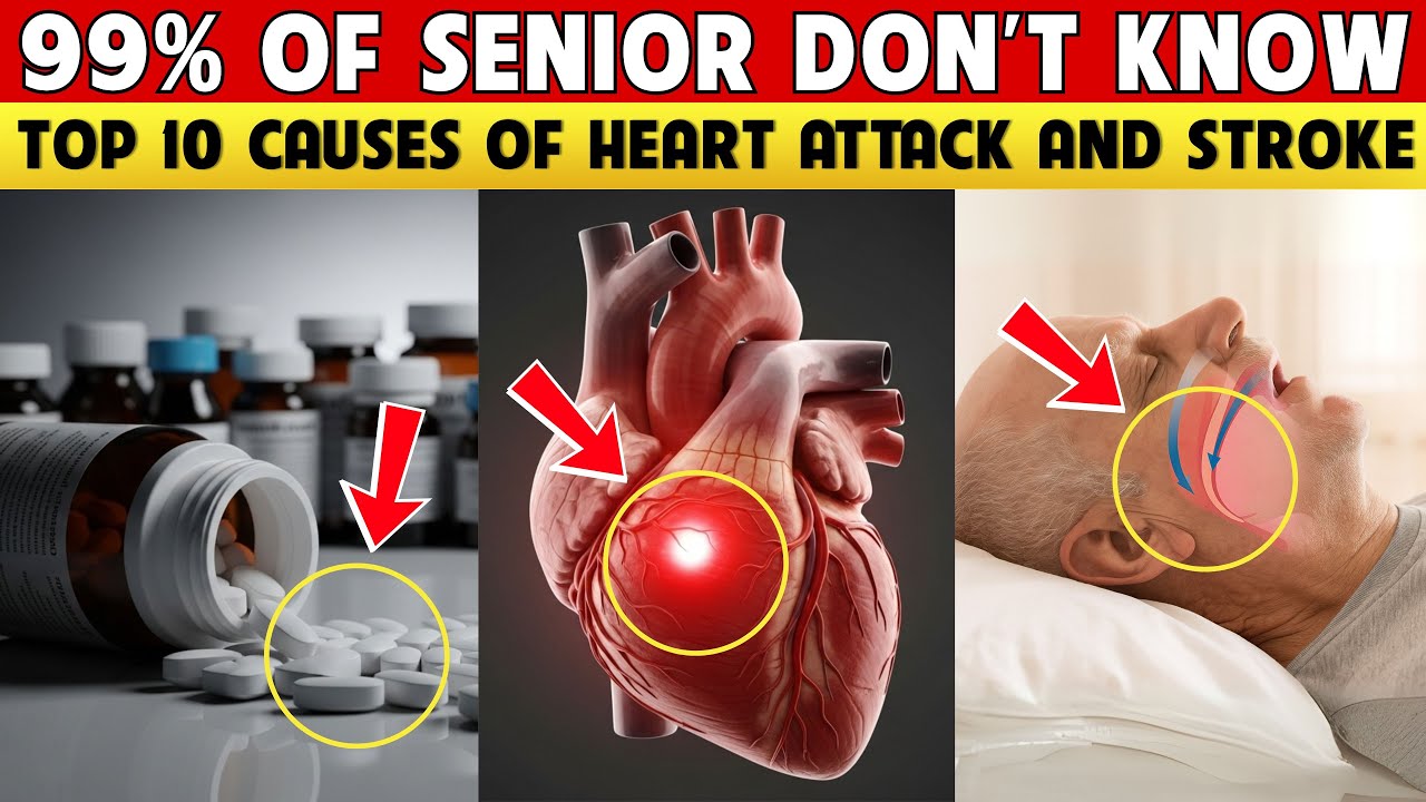 Top 10 Causes of HEART ATTACK and STROKE (99% Senior Dont Know) | Senior Health Tips 365