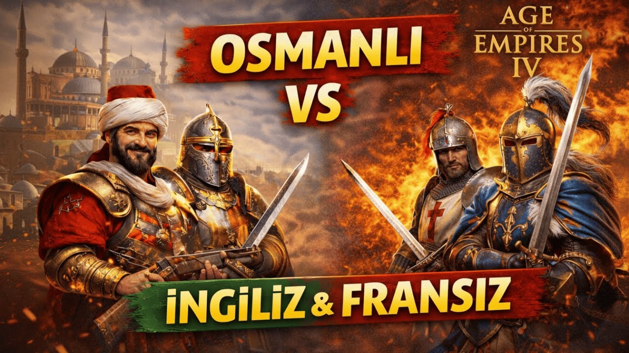 Age of Empires IV Sıralı Takım Oyunu | Osmanlı vs İngiliz & Fransız