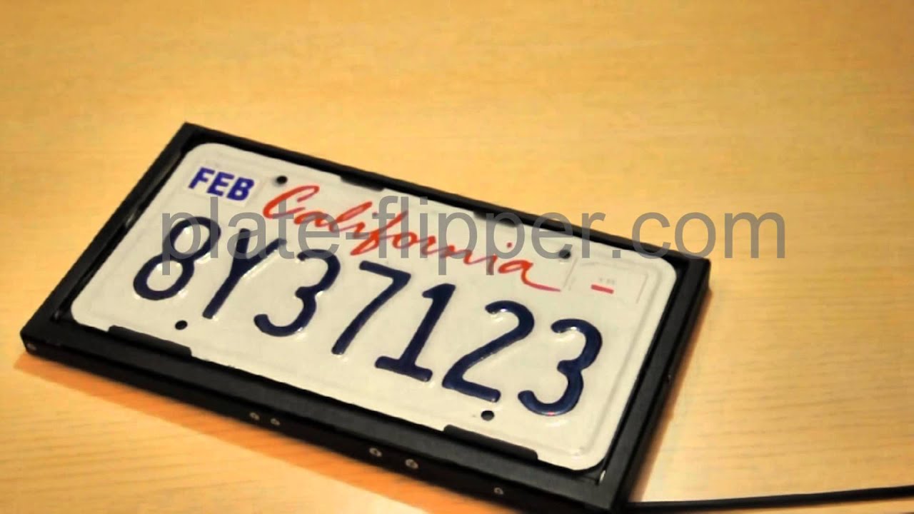 USA and Canada size license plate flipper \ number plate changer