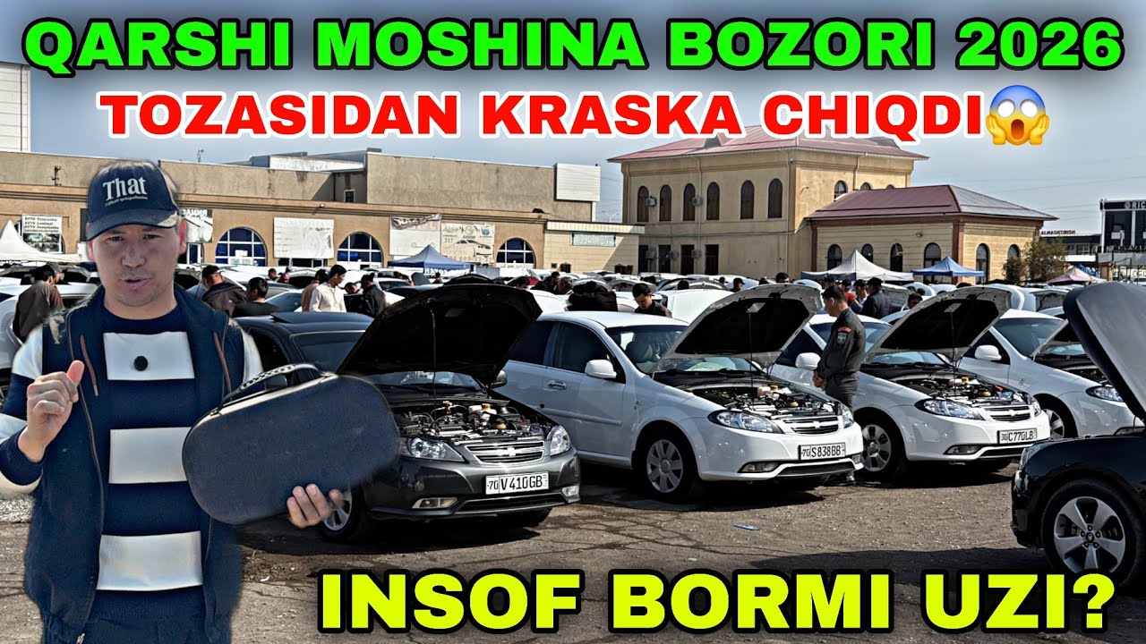 INSOF BORMI UZI! 8 MART QARSHI MOSHINA BOZORI NARXLARI 2026. TOZA DEYILGANIDAN KIRASKA CHIQDIMI?!