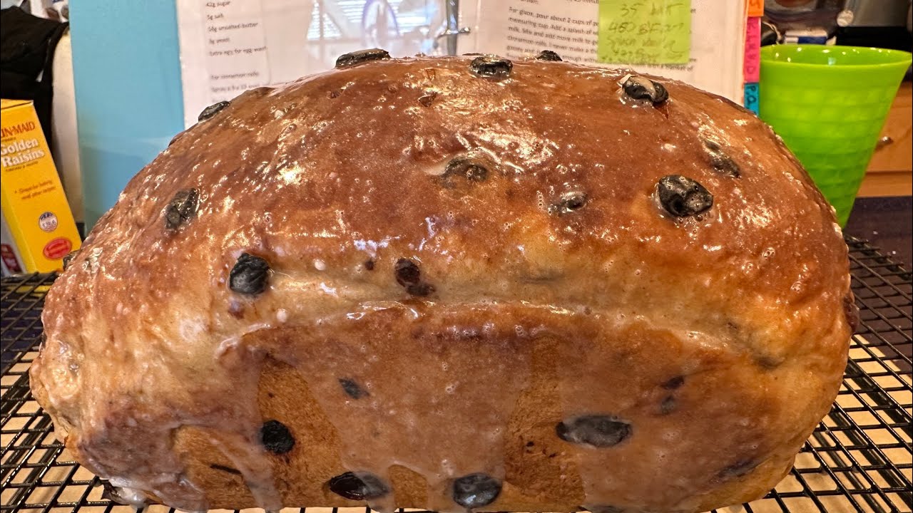 Glazed Cinnamon Raisin Bread