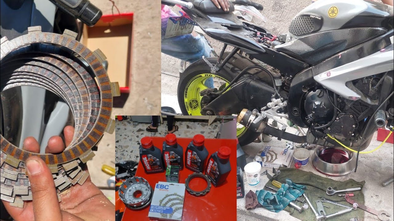 CAMBIO DE PASTAS A CLUTCH DE LA YAMAHA R6R 2006