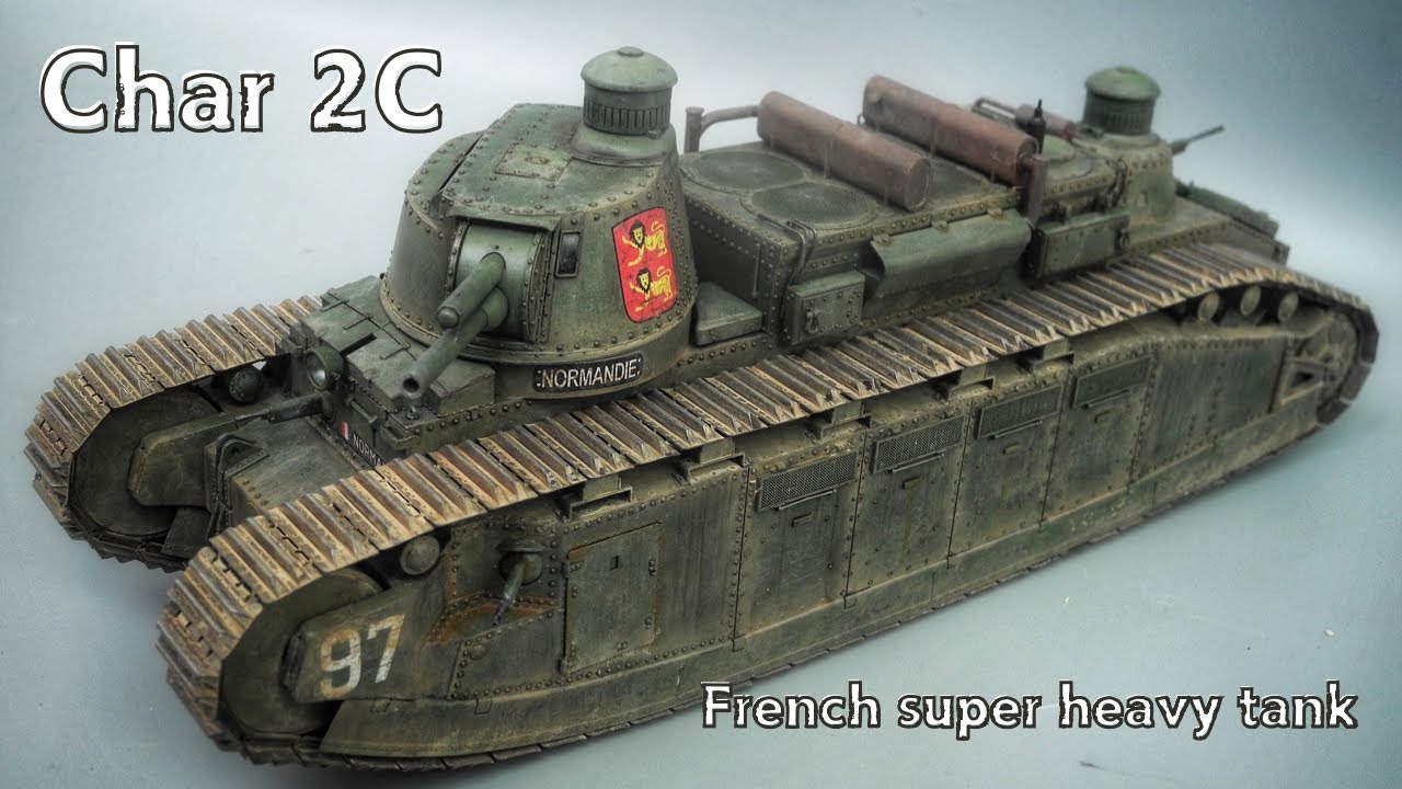 Meng Model 1/35 TS-009 French super heavy tank Char 2C Painting &Weathering