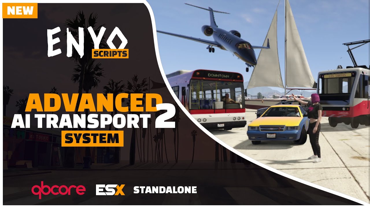 FiveM Advanced AI Transport 2: AI Taxi, AI Bus, AI Train, AI Plane, AI Boat, Driverless [STANDALONE]