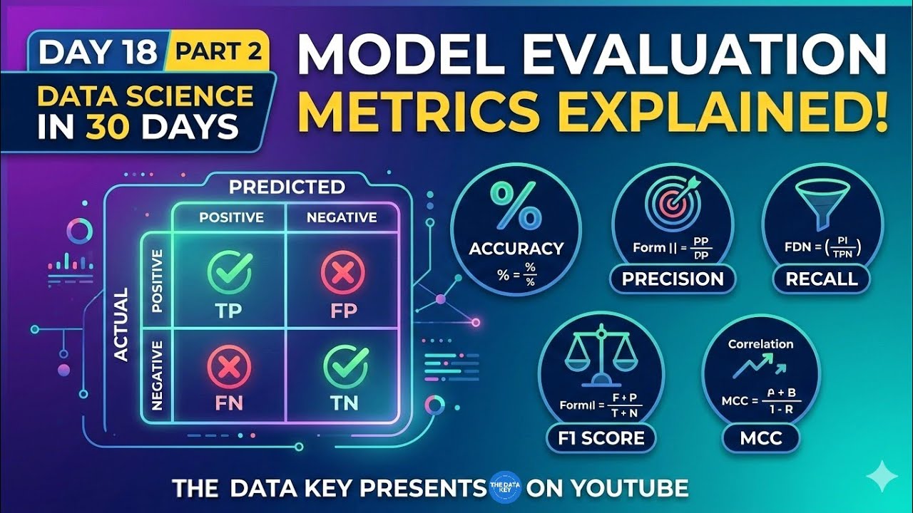 Model Evaluation Metrics Explained | Accuracy, Precision, Recall & F1 Score | Day 18 Part 2  #foryou