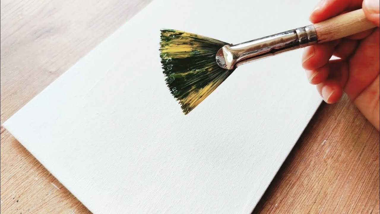 2 самых простых весенних пейзажа для рисования / Акриловая живопись для начинающих