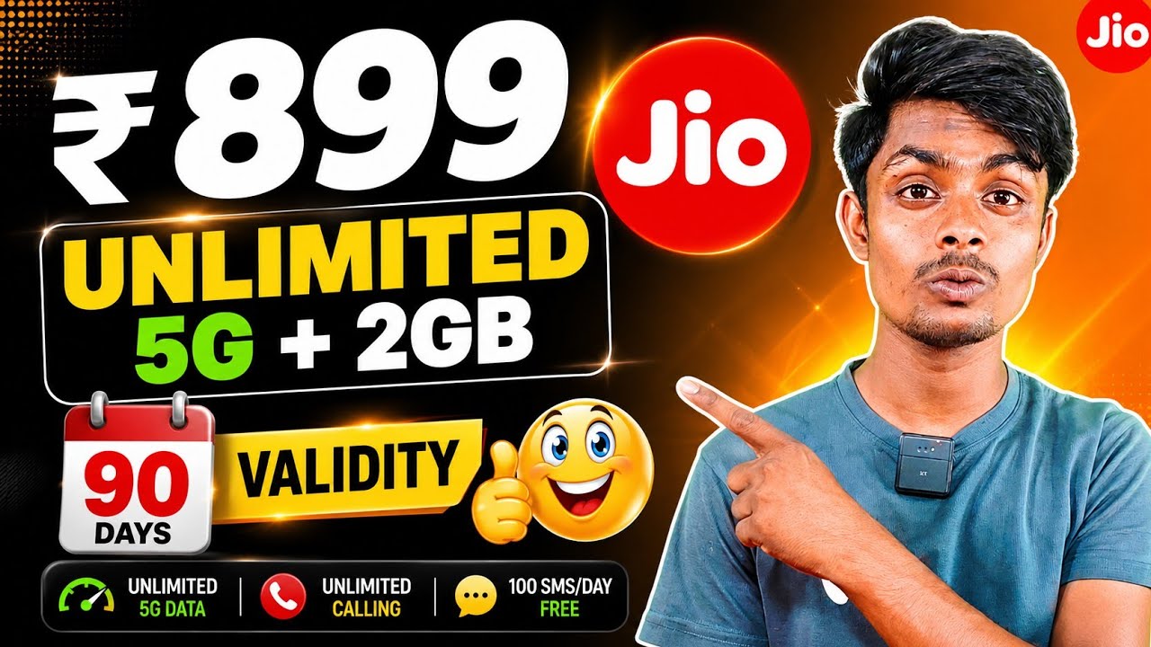 Jio ₹899 Recharge Plan 2026 | Unlimited 5G + 2GB/Day + 90 Days Validity | Full Details Hindi