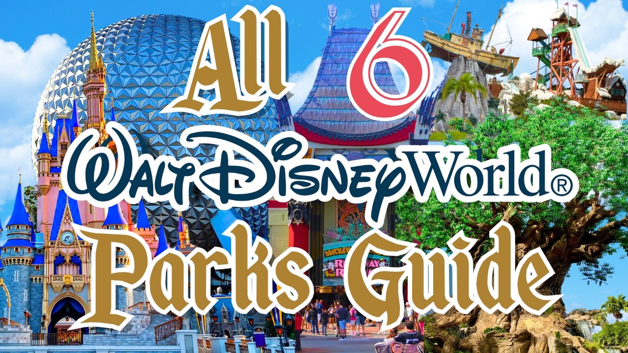 Walt Disney World RIDES & ATTRACTIONS - FOUR Parks + TWO Water Parks - 2025