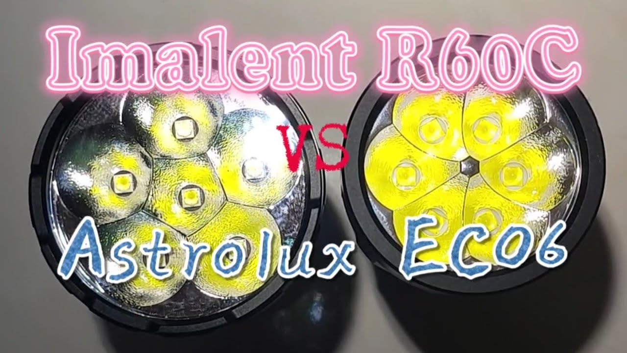 Imalent R60C vs Astrolux EC06 [BEAMSHOT]