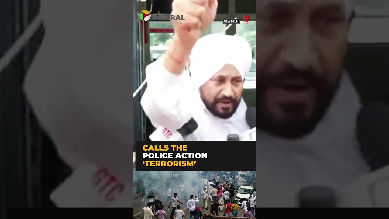 Charanjit Singh Channi slams BJP after detention of Congress workers | #shorts