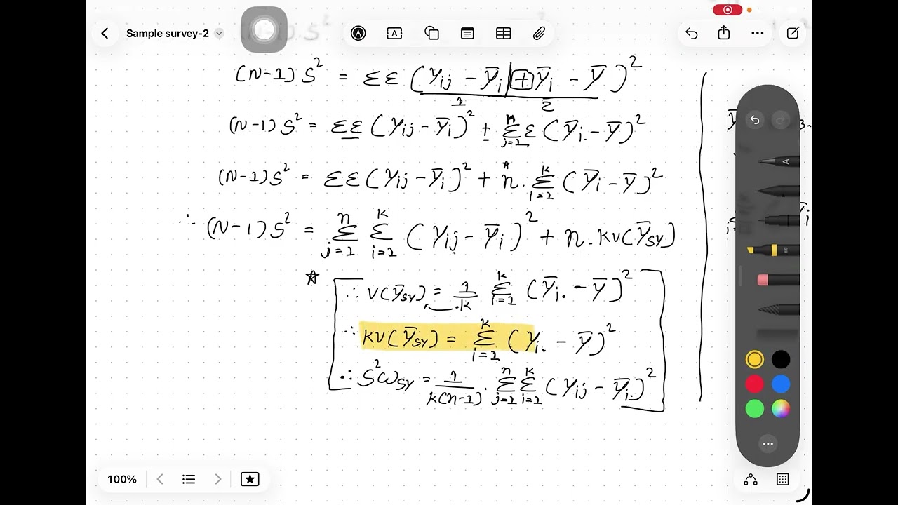 Theorem no-2  variance of systematic sampling 