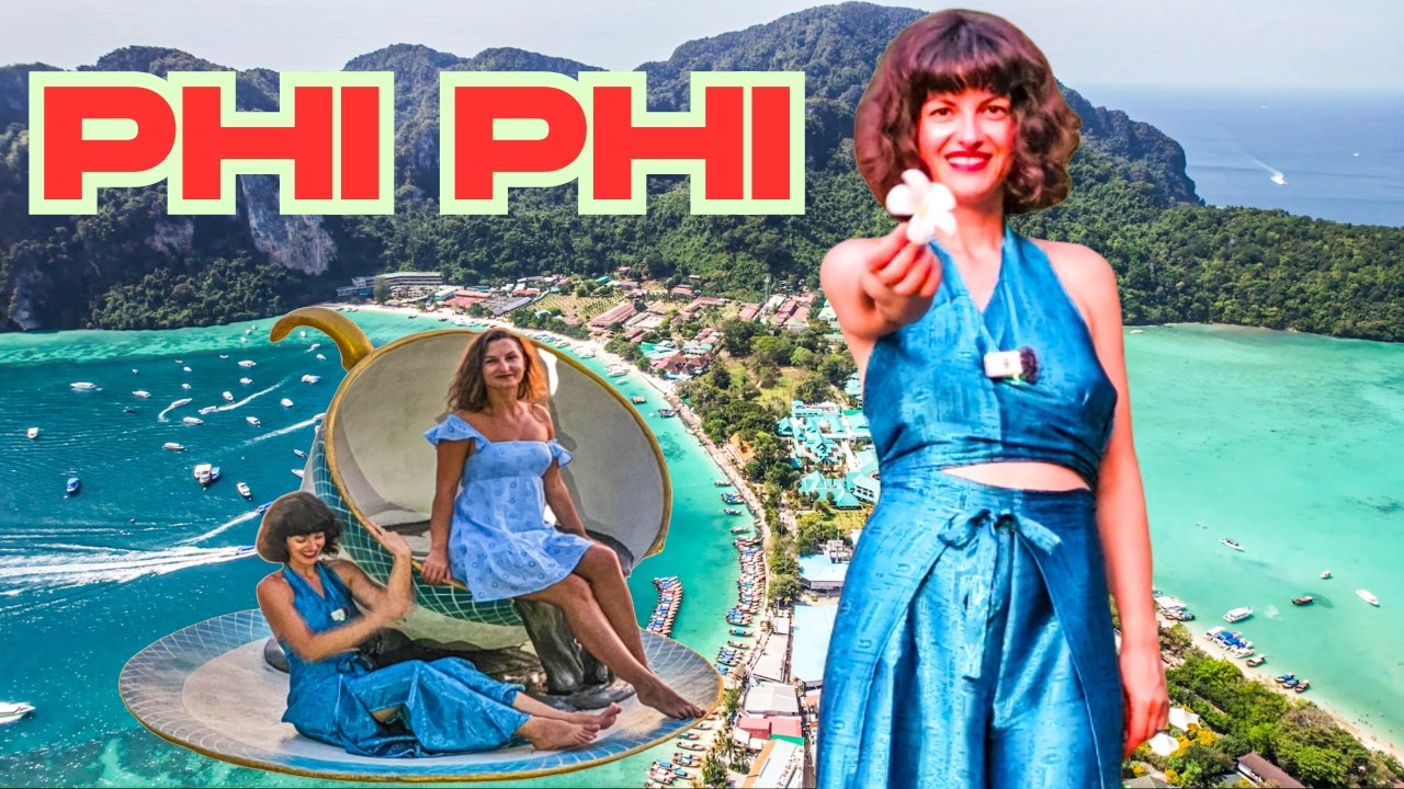 Din Phuket către o INSULĂ EXOTICĂ - PHI PHI DON. Cazare ieftină, imprejurimi super Thailanda 2026 4K