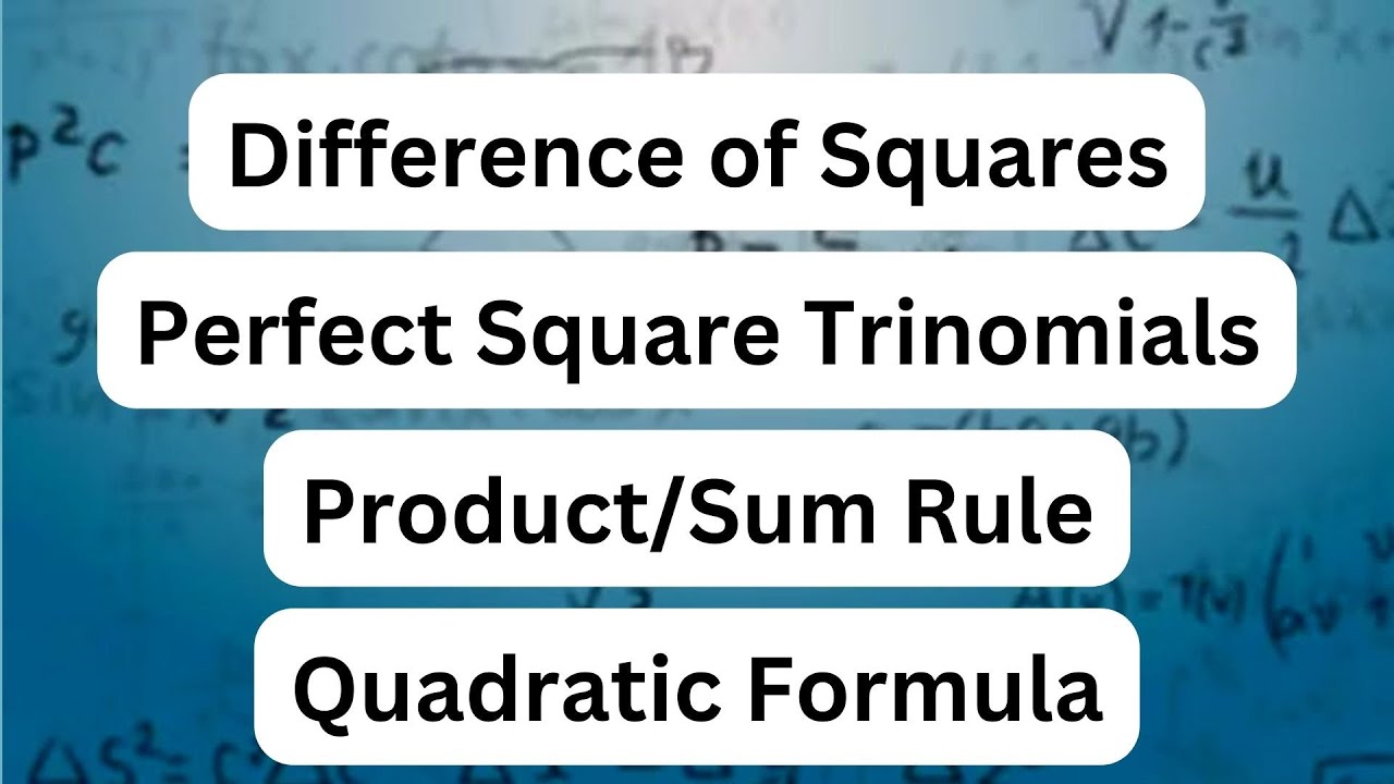 Factoring Rules in Minutes! 4 Methods to Learn How to Factor Quadratic Equations (EASY) #maths
