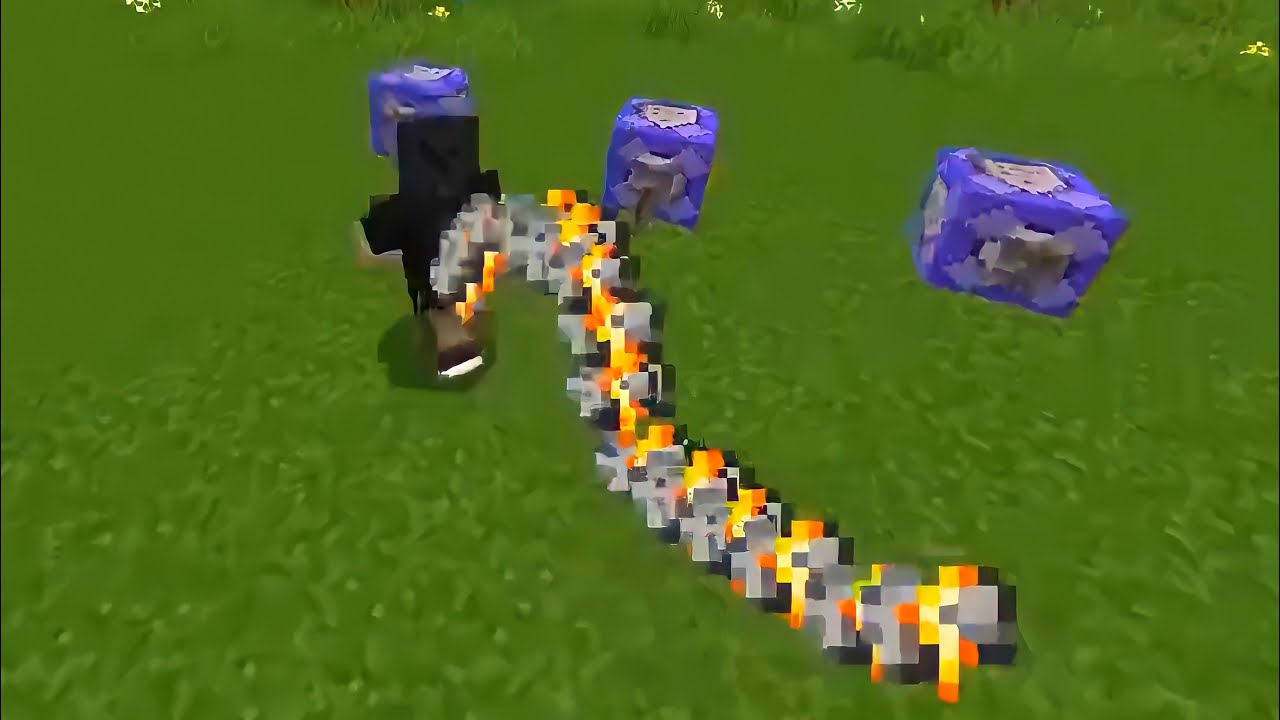 Beautiful footprints in minecraft