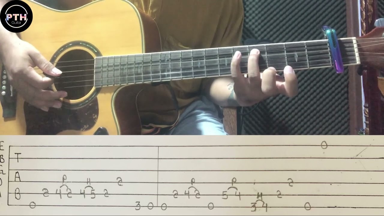 ရောဂါ guitar intro tutorial by @pthguitar