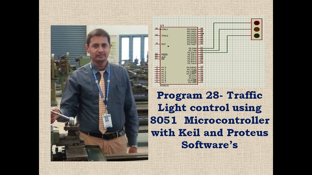 8051 Program 28- Traffic Light control using 8051  Microcontroller  with Keil and Proteus Software’s