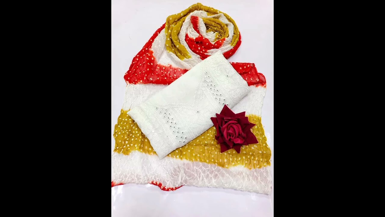 #Shadow mirror work chunri dupatta new collection