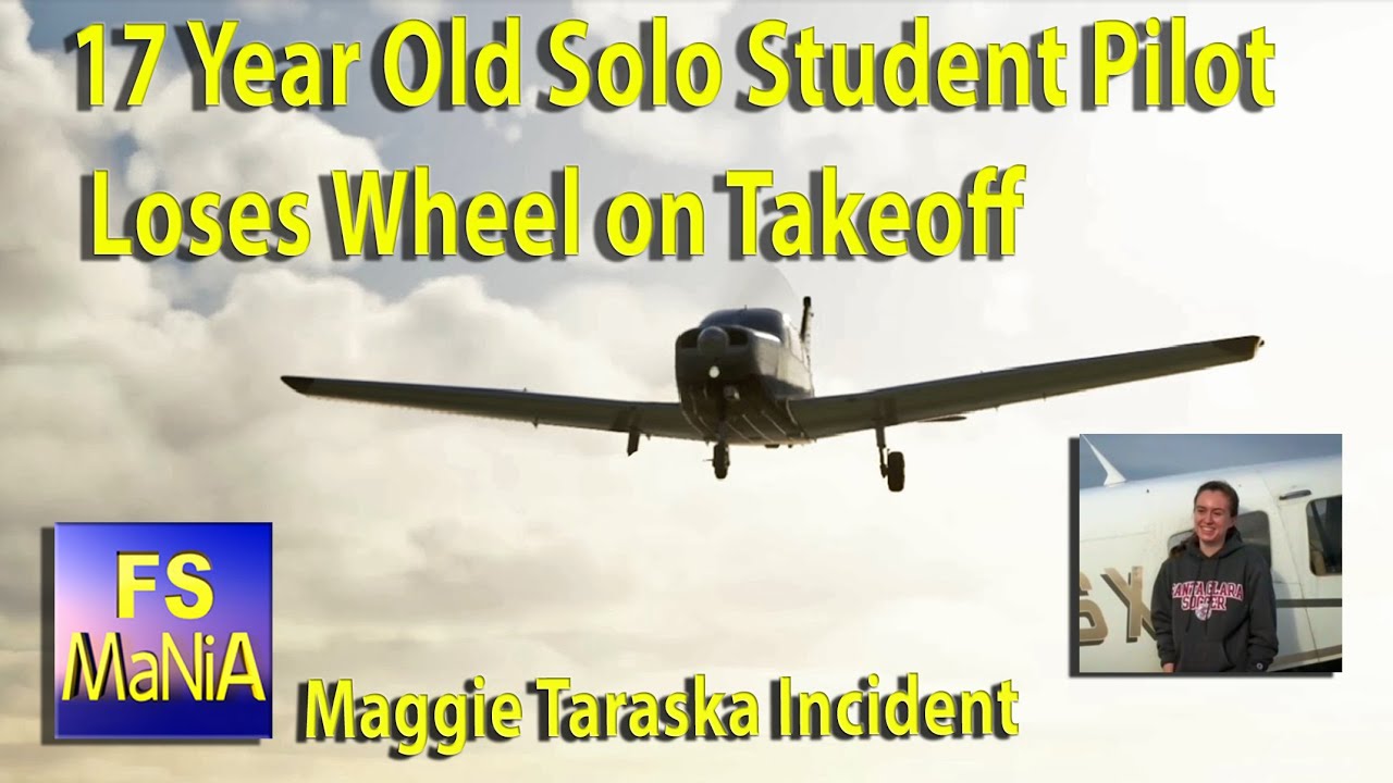 17 Year Old SOLO STUDENT PILOT Loses Wheel on Takeoff