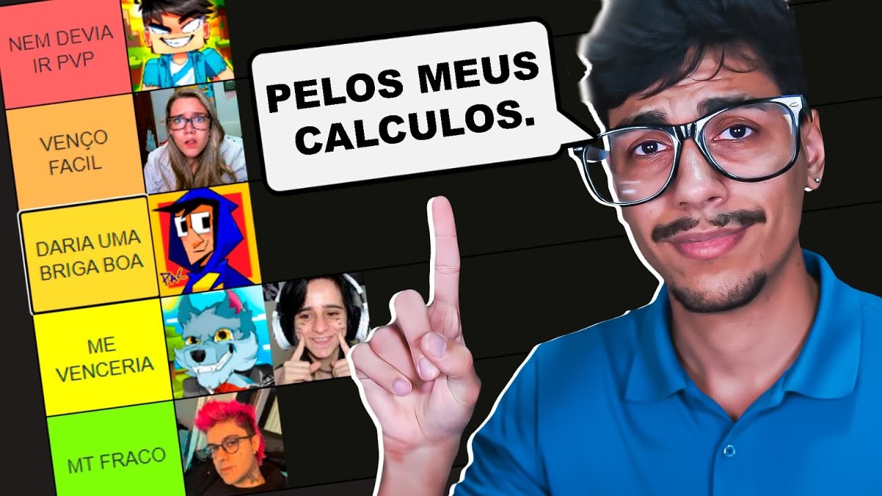 CRIEI UMA TIER LIST DE FORÇA do MINECRAFT GUERRA !! ‹ Ine ›