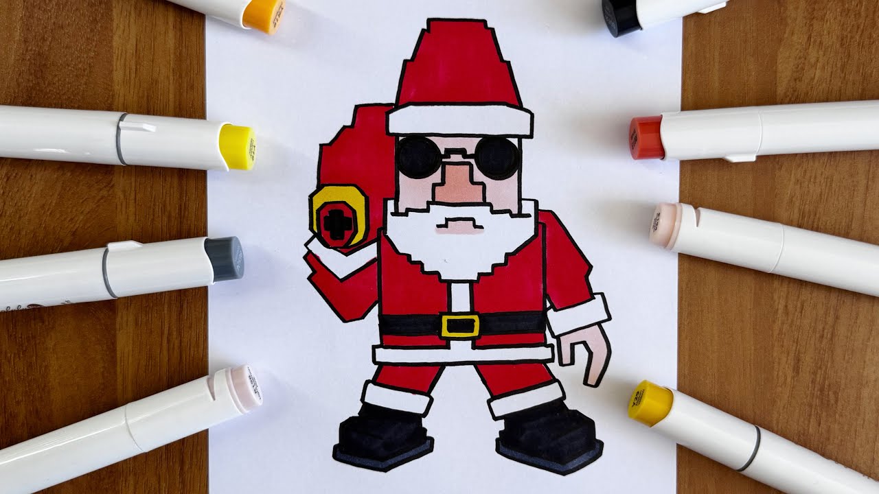 Como Dibujar a Santteo de Steal a Brainrot (ROBLOX)