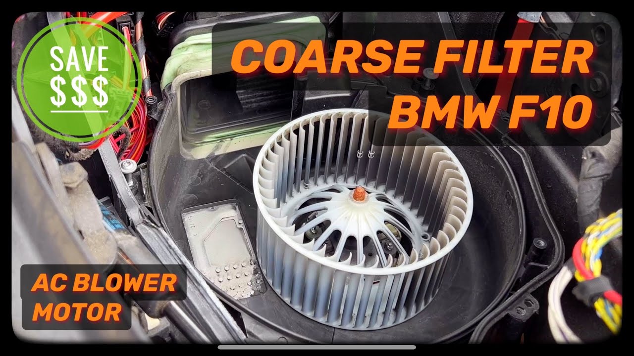 BMW F10 How To Replace AC Coarse Filter AC Blower motor & Resistor 2010 - 2016 535I