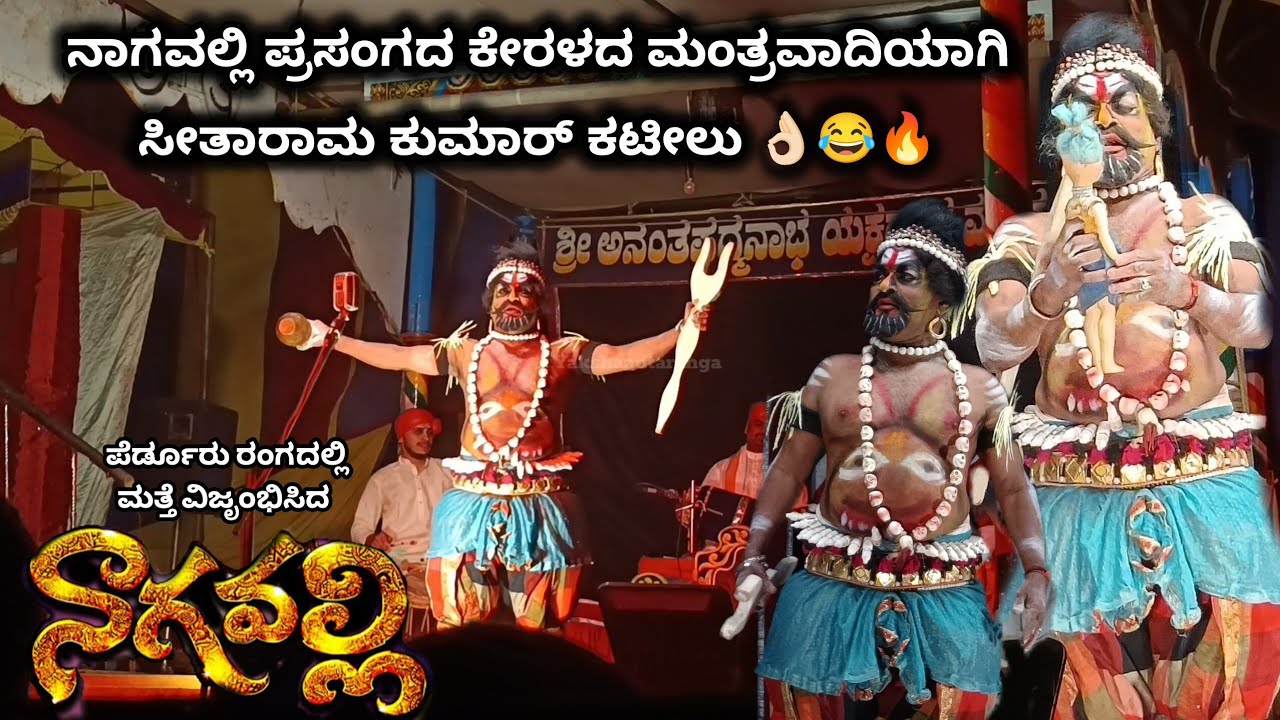 ನಾಗವಲ್ಲಿ ಪ್ರಸಂಗದಲ್ಲಿ ತಮ್ಮ ಫೇಮಸ್ ವೇಷ ಮಂತ್ರವಾದಿಯಾಗಿ ಮಿಂಚಿದ ಸೀತಾರಾಮ್ ಕುಮಾರ್ ಕಟೀಲು🤩💥ಇವರ ಕುಣಿತ ನೋಡಿ 😂🤣