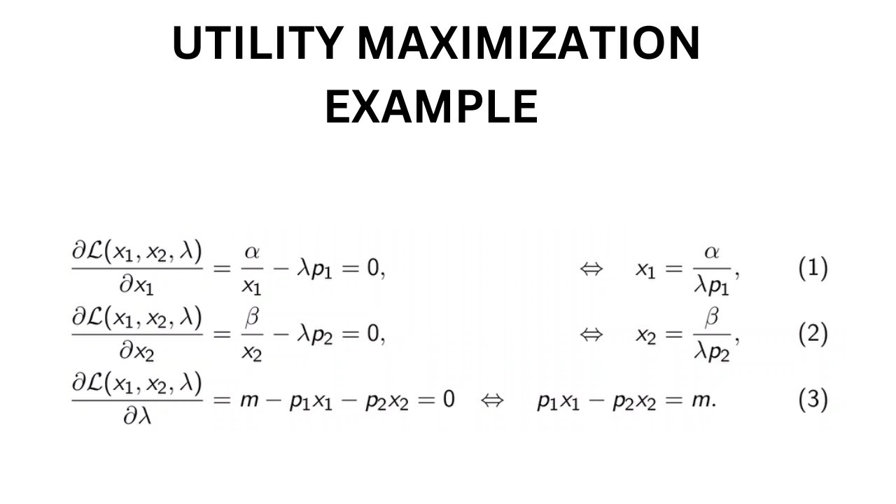 Utility Maximization Example | Solving with the Method of Lagrange | Microeconomics