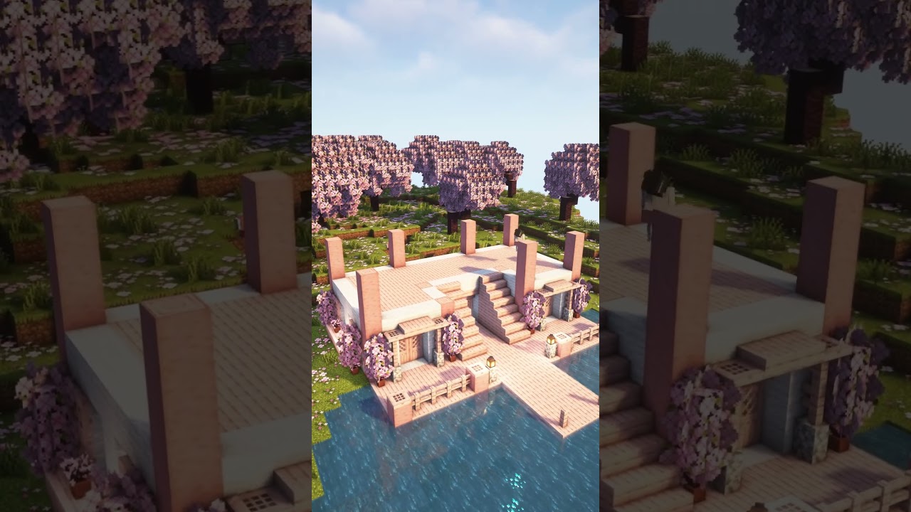 Minecraft Duo Cherry House🌸 For Build and No Music #minecraft