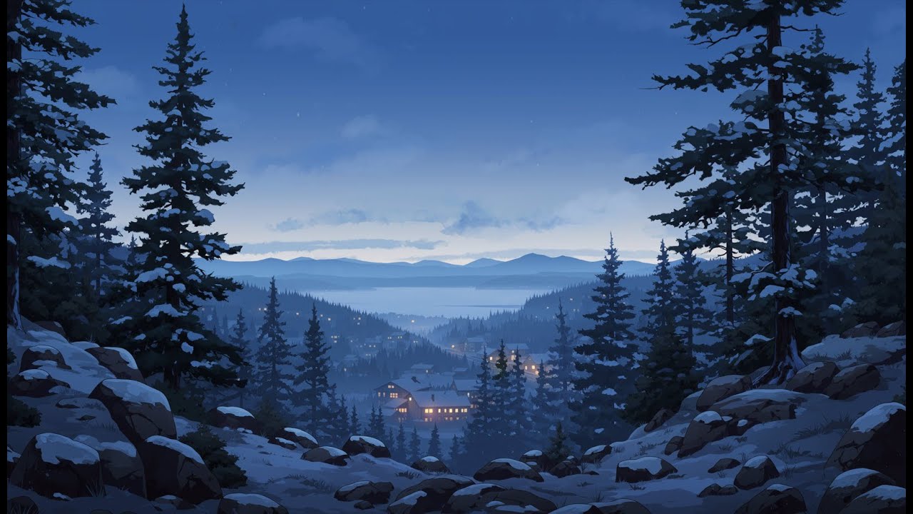Early Winter Evening in the Pacific Northwest | Calm LoFi Beats for Focus