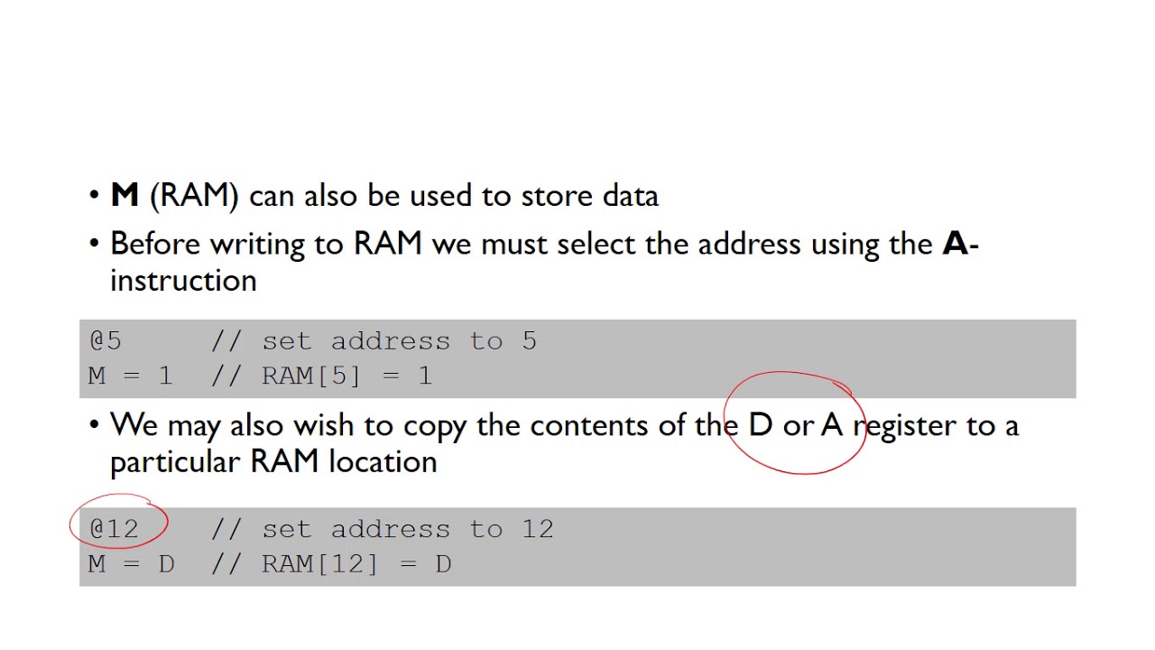 Hack Machine Language Examples