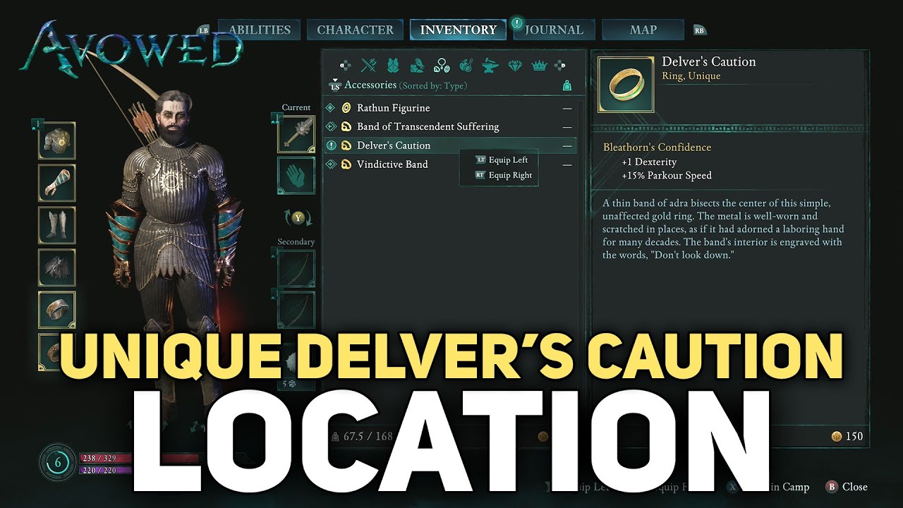 How To Get Delver's Caution Unique Ring - Avowed