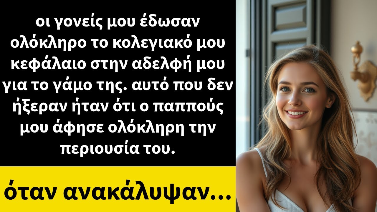 οι γονείς μου έδωσαν ολόκληρο το κολεγιακό μου κεφάλαιο στην αδελφή μου για το γάμο της.