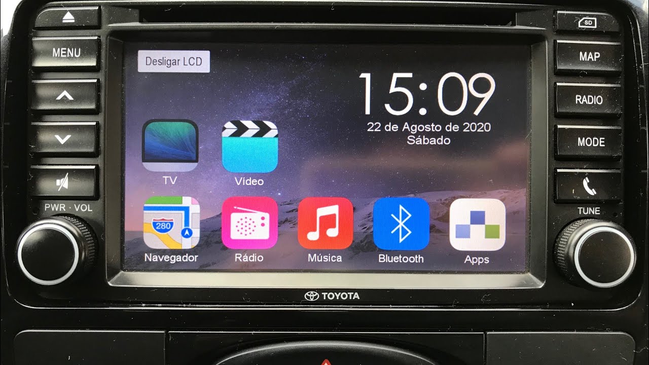 Skin (Tema) IOS Central Multimídia M1 + Várias Skins - Como Trocar - Toyota Etios - RoadRover Theme