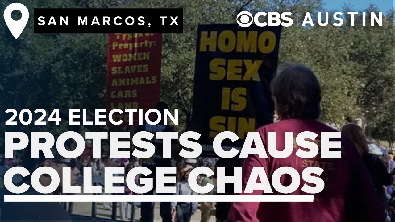 Protesters cause scene at Texas State University, no arrests made