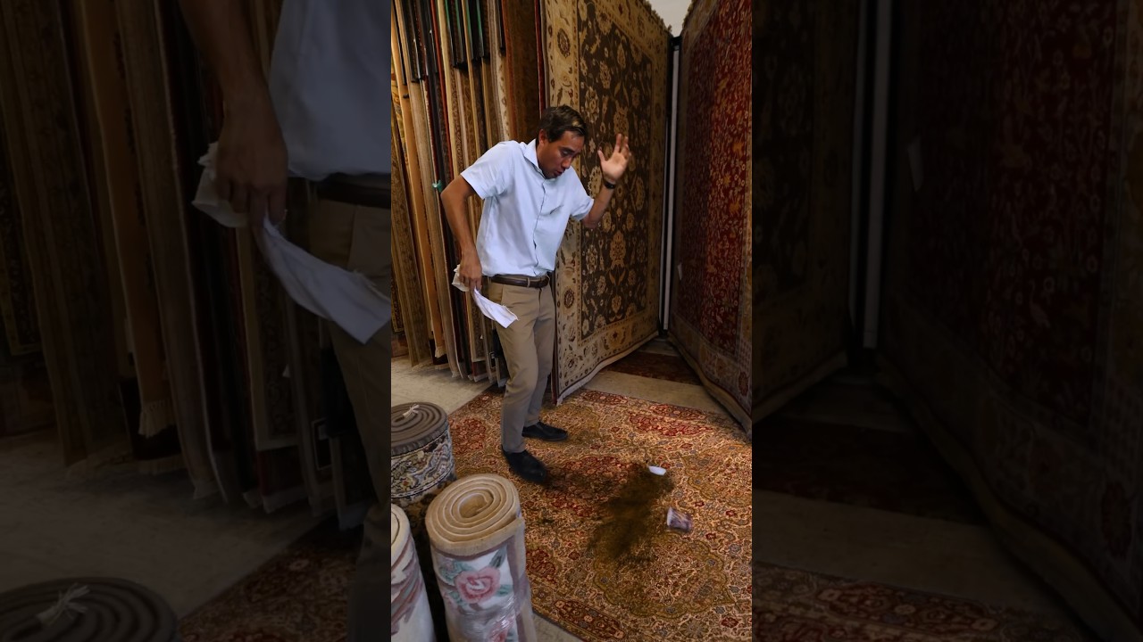 Cleaning a RUG spill - satisfying 🌼🌼